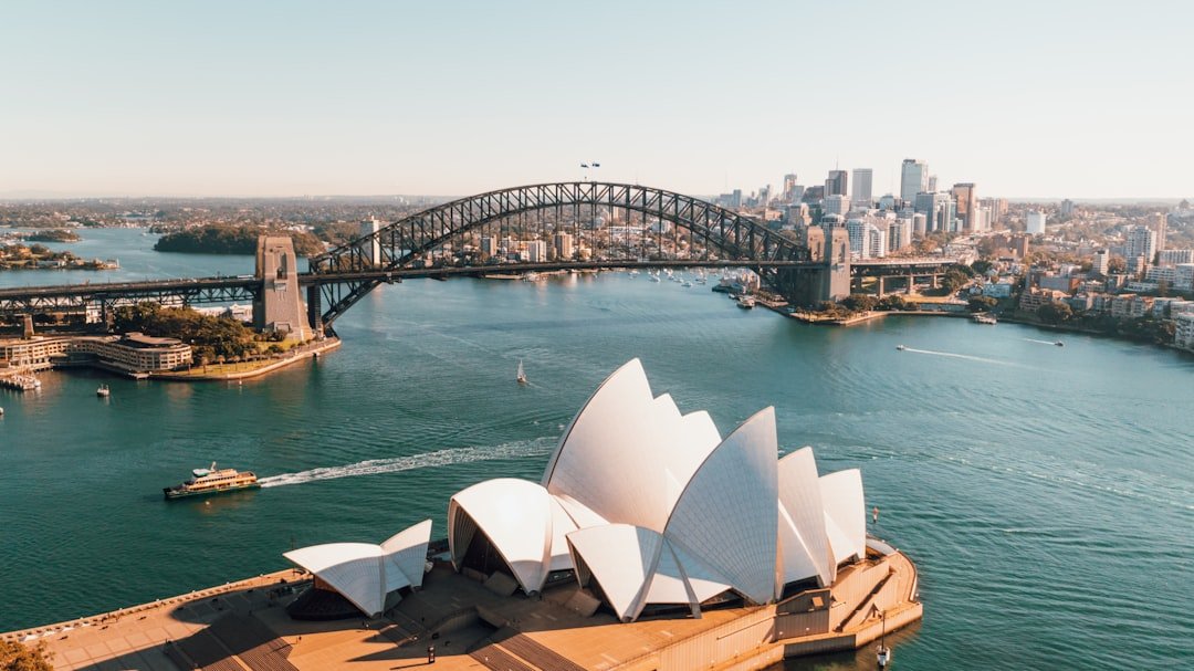 Sydney Opera House and harbour in Australia